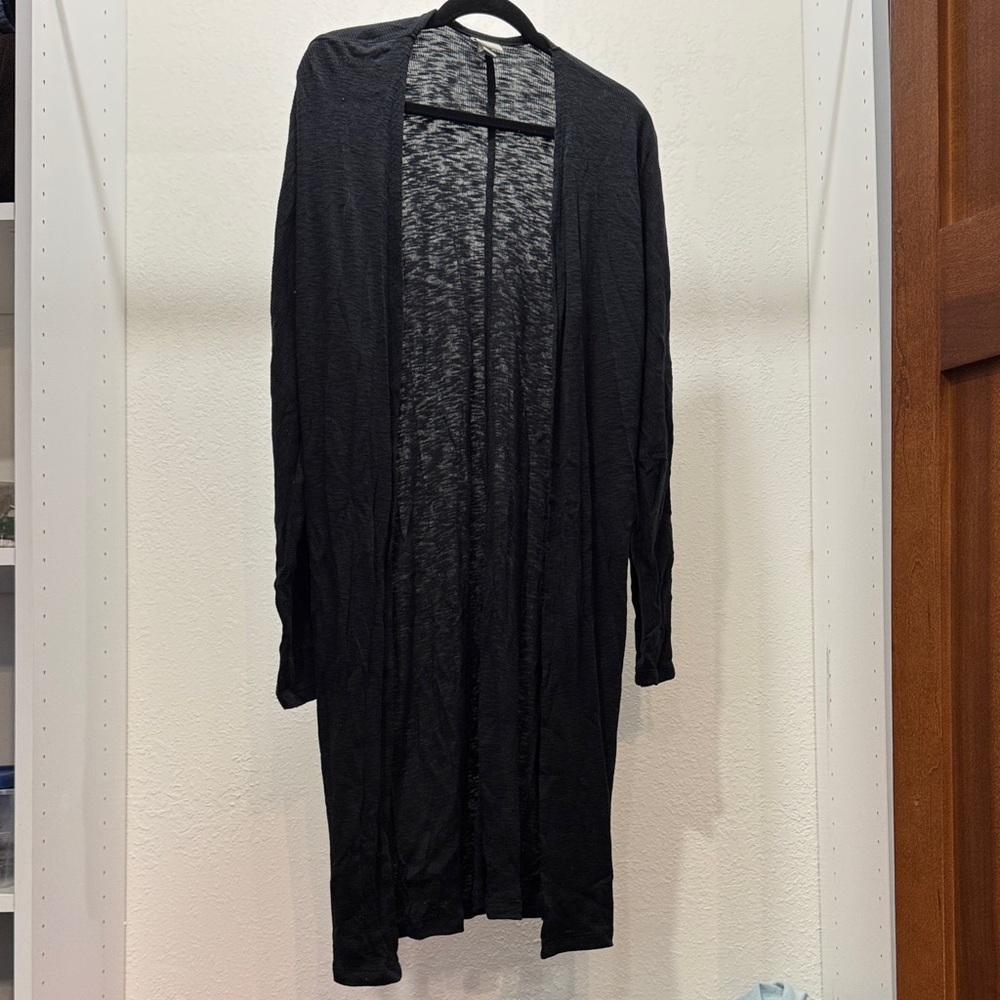 a new day Women's Long Sleeve Lightweight Long Black Cardigan